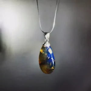 Mavi Kehribar Taşı Takı